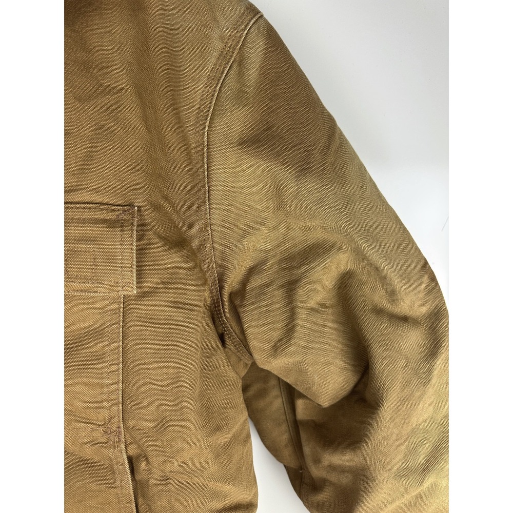*Flawed Carhartt Arctic Duck Coat 2XL Quilt Lined Corduroy Collar USA C003 BRN - Picture 7 of 16